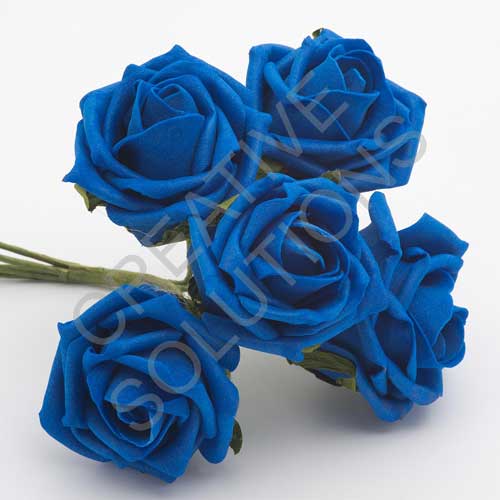 FR-0854 - Royal Blue 5cm Colourfast Foam Roses
